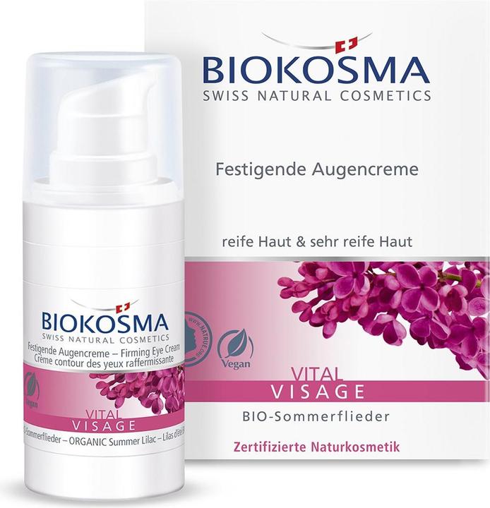 Actual product image Biokosma VITAL VISAGE - Firming eye cream (Crème, 15 ml, Day)