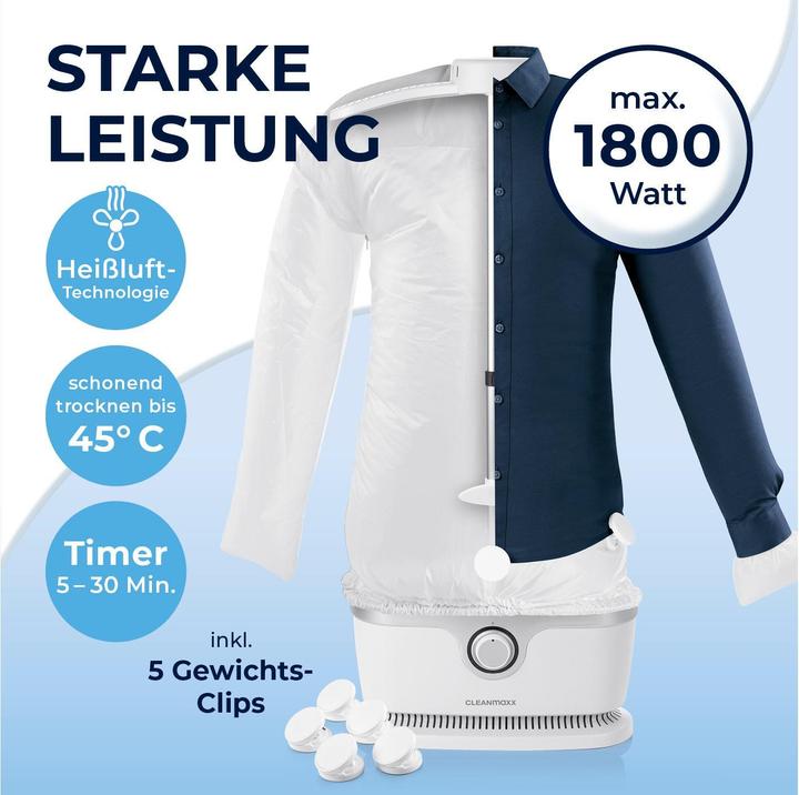 Productafbeelding CleanMaxx Strijkijzer voor overhemden en blouses (1800 W)