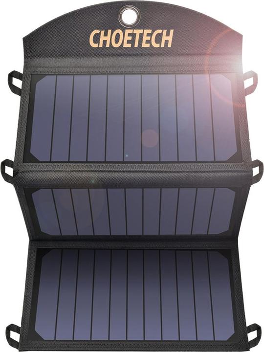 Actual product image Choetech USB solar charger (19 W, 0.48 kg)