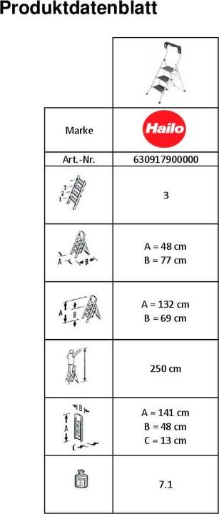 Produktbild Hailo Safety Plus (Klapptritt, 141 cm)