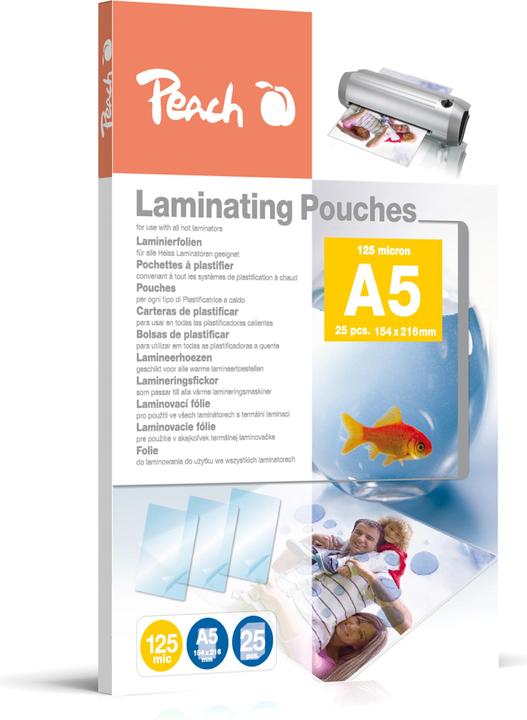 Produktbild Peach Laminierfolie A5 (A5, 25 Stück, 125 µm)