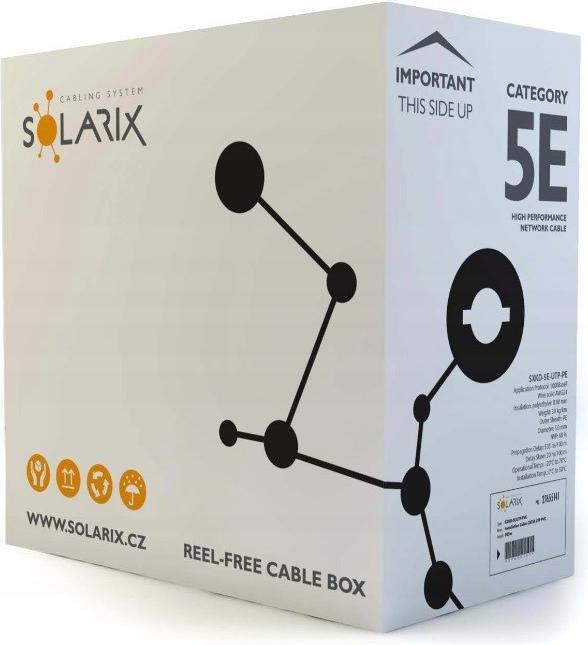Image du produit Solarix Câble Instalacyjny Cat5e Utp Pe Fc (U/UTP, CAT5e, 305 m)