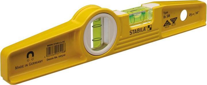 Stabila Spirit level Type 81 SM Torpedo Rare earth magnetic system (25 cm)