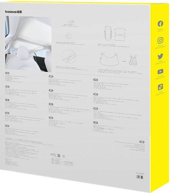 Produktbild Baseus Car Skylight Sunshade Double Layer Version T-Space for Tesla Model 3 (white)
