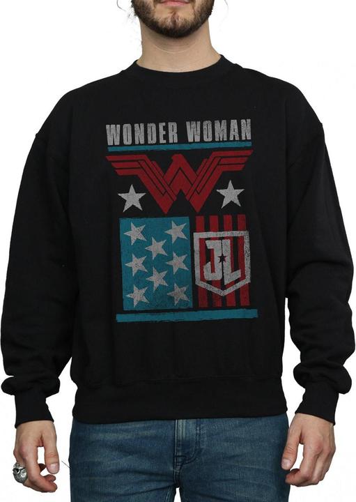 Produktbild Justice League Movie Wonder Woman Flag Sweatshirt (L)