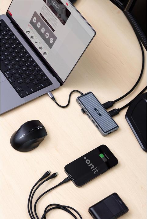 Produktbild Onit USB 2.0-Kabel USB A/USB C - Lightning/Micro-USB B/USB C (0.50 m, USB 2.0)