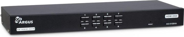 Intertech Commutateur KVM AS-9108HA Rackmount HDMI, 8xHDMI/USB