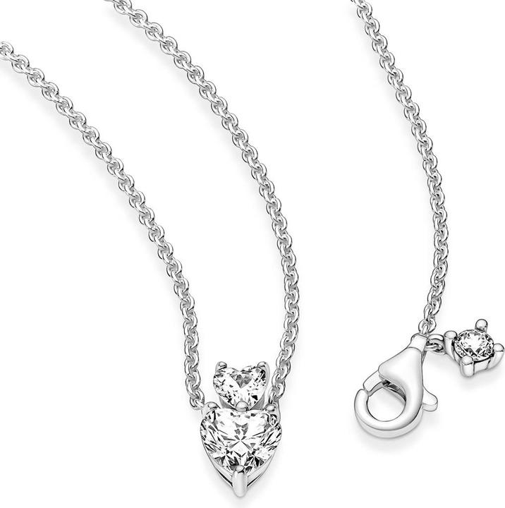 Image du produit Pandora Double coeur (Argent sterling 925, 45 cm)