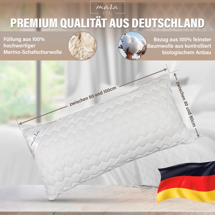 Image du produit Mara Vital Oreiller en laine vierge (40 x 60 cm)