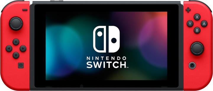 Immagine prodotto Nintendo Switch Rosso + Codice per il download di Super Mario Odyssey + Adesivo del film di Super Mario Bros.