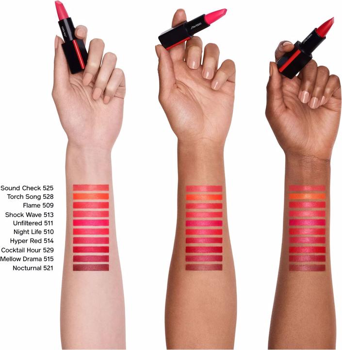 Actual product image Shiseido lipstick (525 Sound Check)