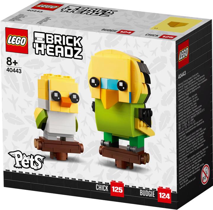 Actual product image LEGO BrickHeadz Budgie 40443 (40443, LEGO Brickheadz, LEGO Rare Sets)