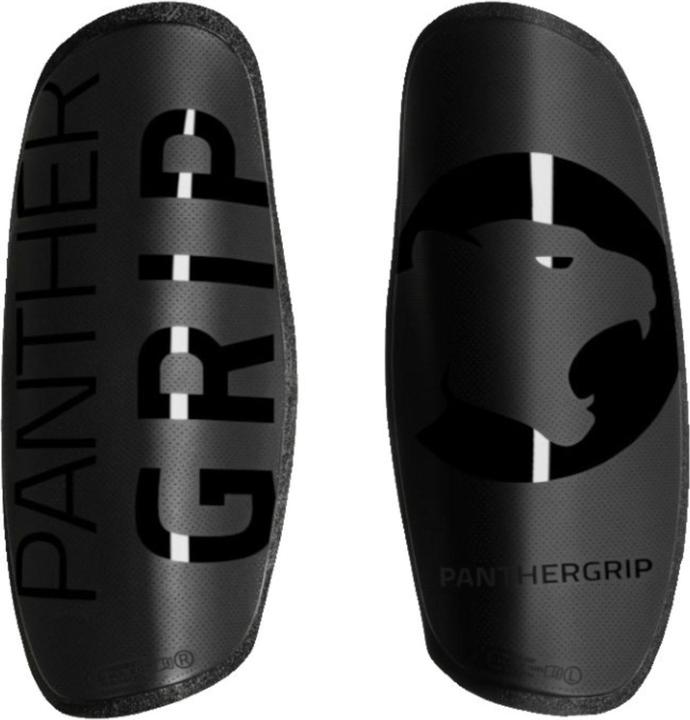 Panthergrip Fussball Schienbeinschoner mit Anziehhilfe Schwarz Grösse M (M)