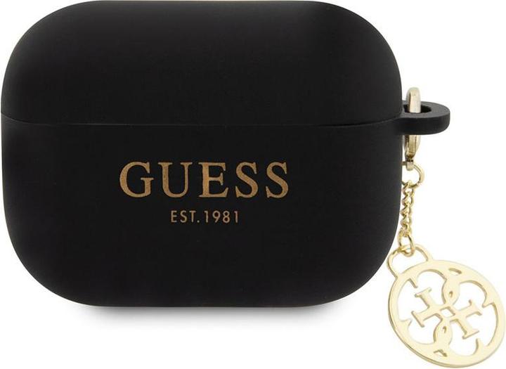 Actual product image Guess 4G Charms Silicone Case for Apple Airpods Pro 2 - black (Headphone sleeve)