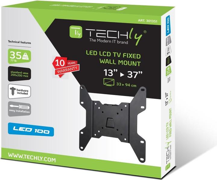 Image du produit Techly support mural fixe (Mur, 37", 35 kg)