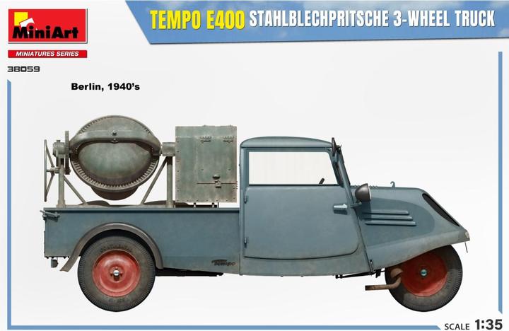 Actual product image 1:35 Tempo E400 Sheet Steel Platform 3-Wheel