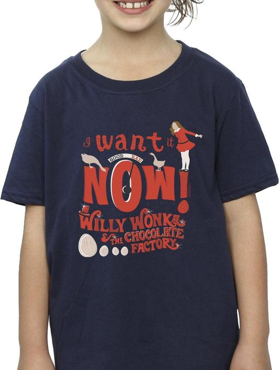 Immagine prodotto Willy Wonka & the Chocolate Factory Verruca Salt I Want It Now Maglietta Ragazze (104)