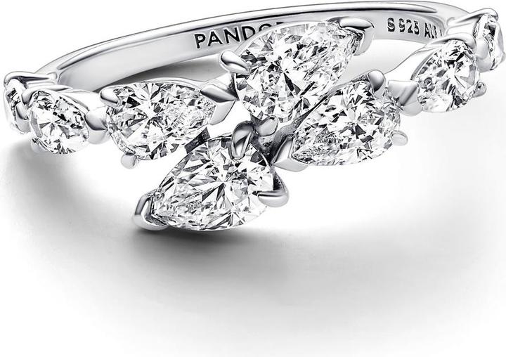 Actual product image Pandora Glittering Overlapping Band Ring (52, 925 Silver)
