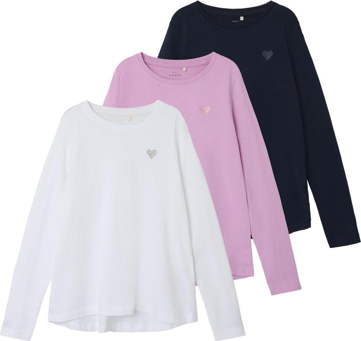 Name it 3er-Pack Loose Fit Oberteil mit langen Ärmeln
