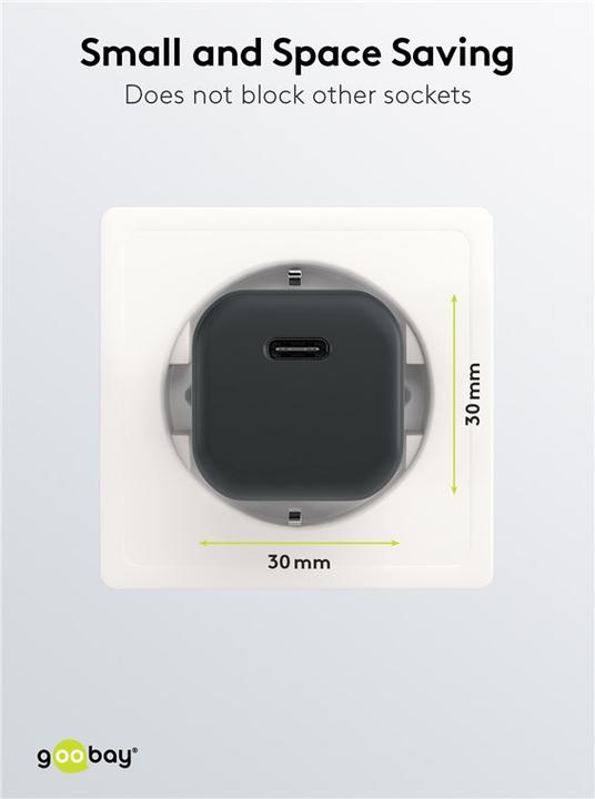 Produktbild Goobay USB-C Nano Schnellladegerät mit GaN Technologie (30 W)