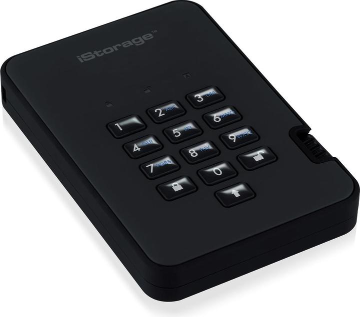 Produktbild iStorage diskAshur² - Festplatte - verschlüsselt - 3 TB - extern (tragbar) (3 TB)