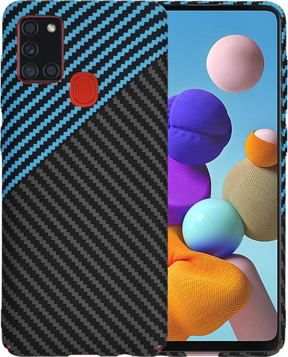 Produktbild Techsuit - Carbonite FiberShell - Samsung Galaxy A21s - Blue Pulse (Samsung Galaxy A21s)