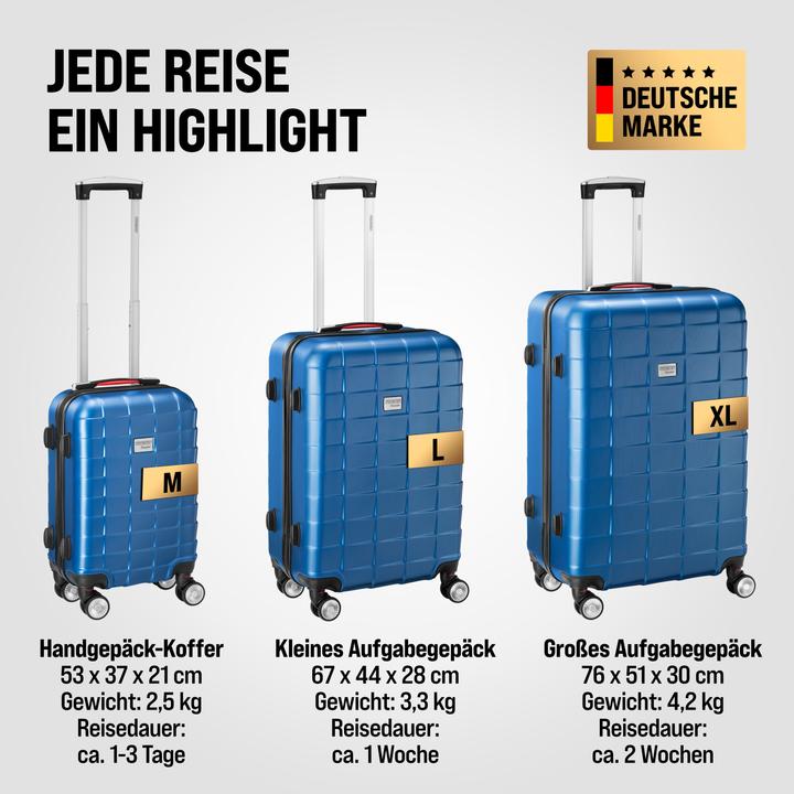 Immagine prodotto Monzana Set di 3 custodie rigide con chiusura TSA
