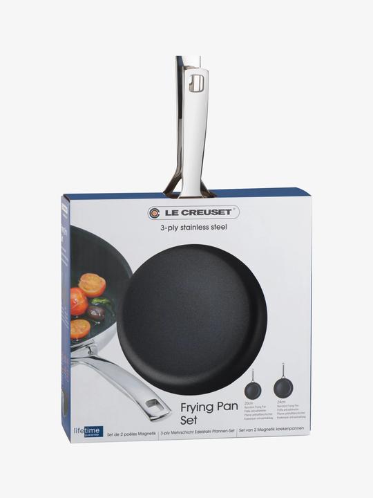 Actual product image Le Creuset Frying pan set 2 pcs. (24 cm, Pan set + pot set, Stainless steel)