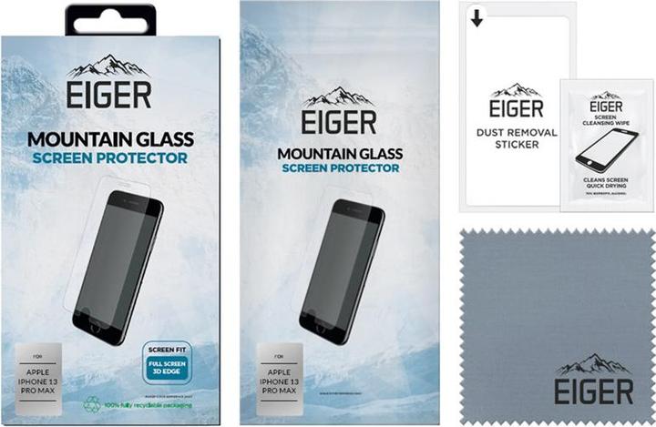 Immagine prodotto Eiger Mountain Glass Clear Edge (1 Pezzo/i, Apple iPhone 13 Pro Max, Apple iPhone 14 Plus)