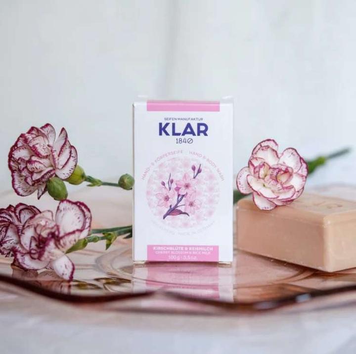 Produktbild Klar Kirschblüten- & Reismilchseife 100 g (Hartseife)