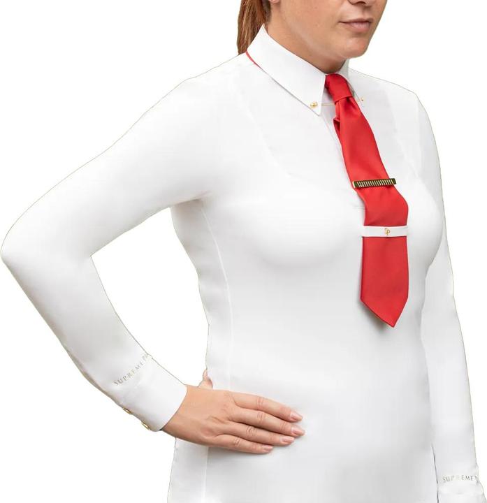Actual product image Supreme Products Womens/Ladies Champion Show Rider Quarter Zip Long-Sleeved Competition Shirt (L)