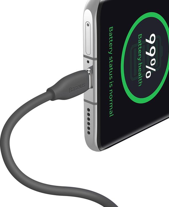 Produktbild Baseus Jelly Liquid Silica Gel Fast Charging Data Cable Type-C to Type-C 100W 2m Black (2 m, USB 2.0)