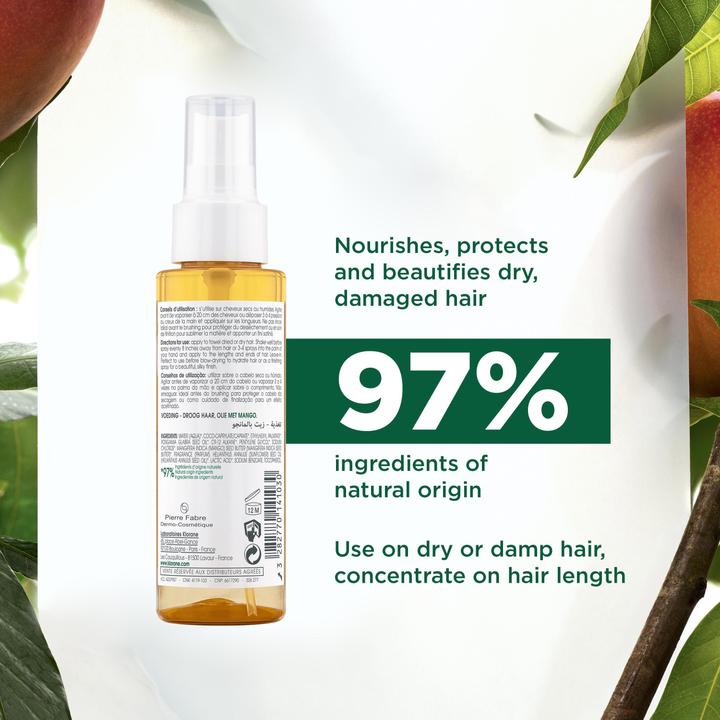 Produktbild Klorane Nährendes Haaröl mit Mango (100 ml)