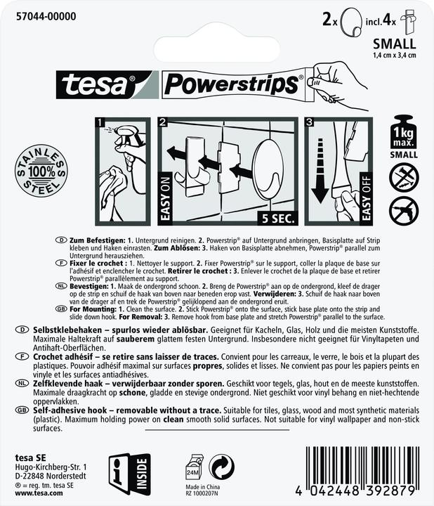 Immagine prodotto tesa Ganci Powerstrips SMALL metallo rotondo