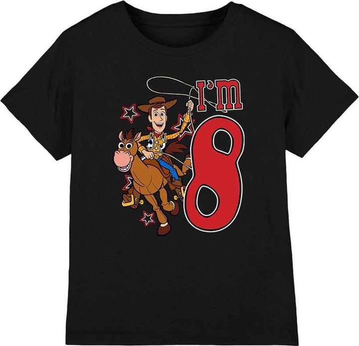 Actual product image Toy Story Childrens/Kids I'm 8 Woody Birthday T-Shirt (116)