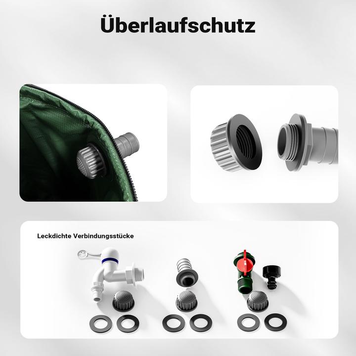Produktbild Wiltec Regentonne faltbar 100l Regenwassertonne Wassertank Regenfass Wassertonne (100 l)