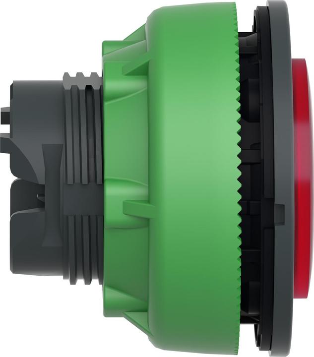 Image du produit APC Élément frontal Bouton-poussoir lumineux, affleurant, ø30mm, IP69K, rouge, surélevé, à verrouillage