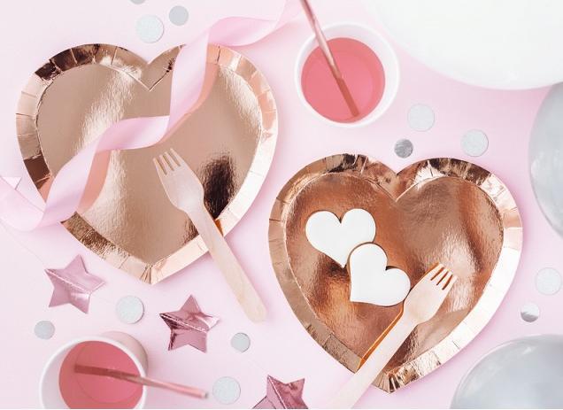 Actual product image Partydeco Paper plate heart (6 x)