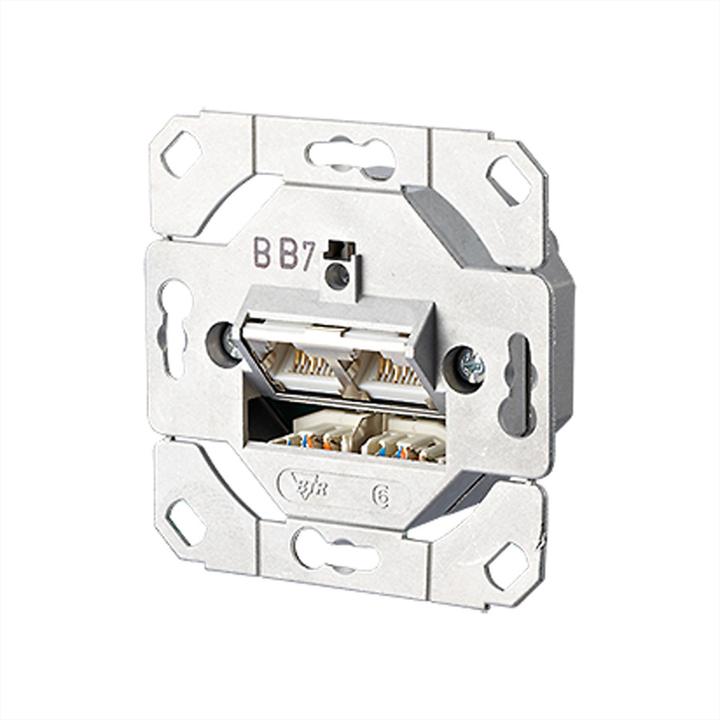 Image du produit Metz Connect E-DAT C6 8/8(8) UP0 - Prise de raccordement, encastrée