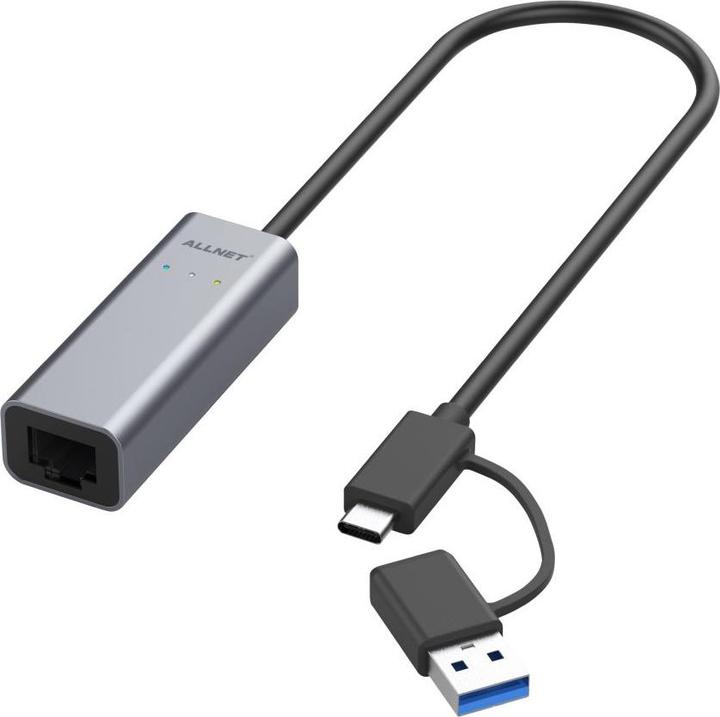Allnet USB 3.0 Typ-C&A Ethernet Adapter (USB 3.0, USB 3.1 Gen 1, RJ45 (1x))