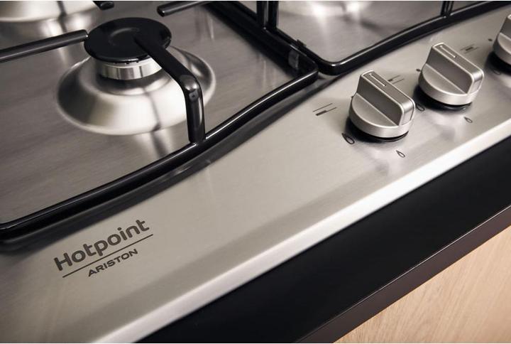 Immagine prodotto Hotpoint PCN 752 T/IX/HAR piano cottura Acciaio inossidabile Da incasso 75 cm Gas 5 Fornello(i)