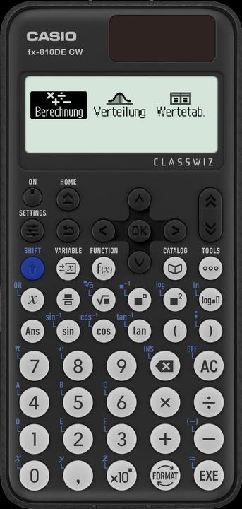 Actual product image Casio FX-810DE CW (Batteries)