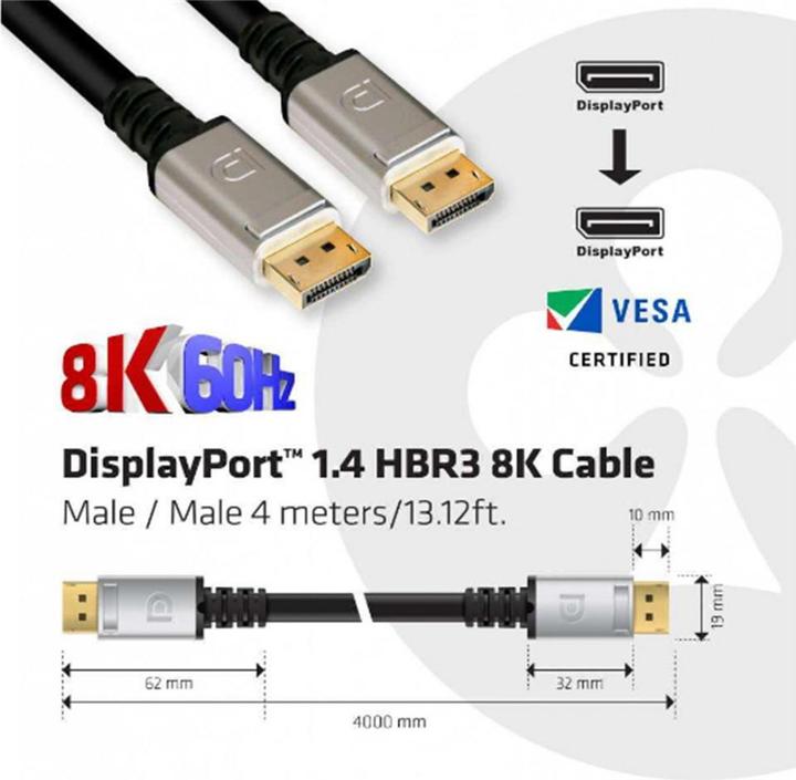 Actual product image Club 3D DisplayPort — DisplayPort (4 m, DisplayPort)