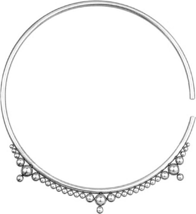 Immagine prodotto Star Piercing Anello con ciondolo a tunnel Triangoli a sfere d'argento (Acciaio chirurgico 316L)
