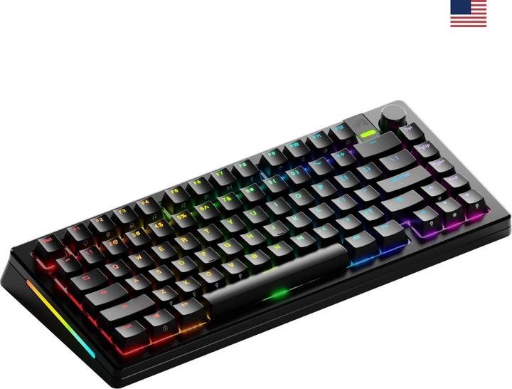 Produktbild Glorious GMMK 3 Pro Wireless 75 % Custom Gaming-Tastatur - Pre-Built, ISO (DE), Fox Switches, schwar (DE, Kabellos)