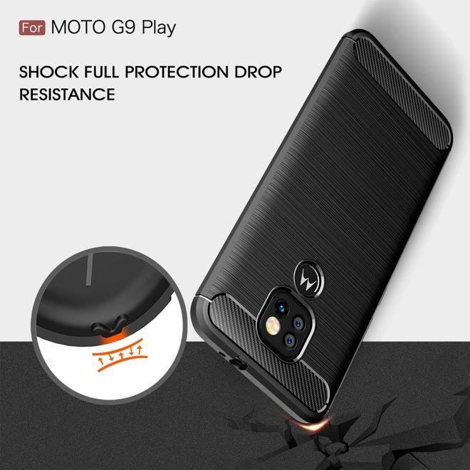 Productafbeelding MU Style Koolstofvezel TPU Softcase-serie (Motorola Moto G9 Play)