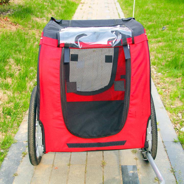 Image du produit Wiltec Chiens Remorque pour vélo Remorque pour chien Vélo Transport de chien rouge et noir