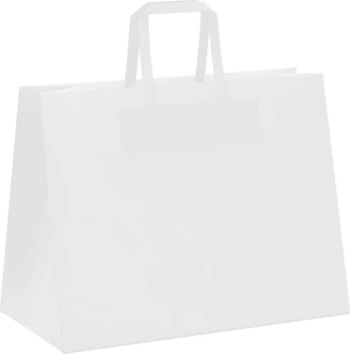 Actual product image VidaXL Kraft paper bags 50 pcs. with handle white 32x17x25 cm paper bag (Gift bag, 50 x)
