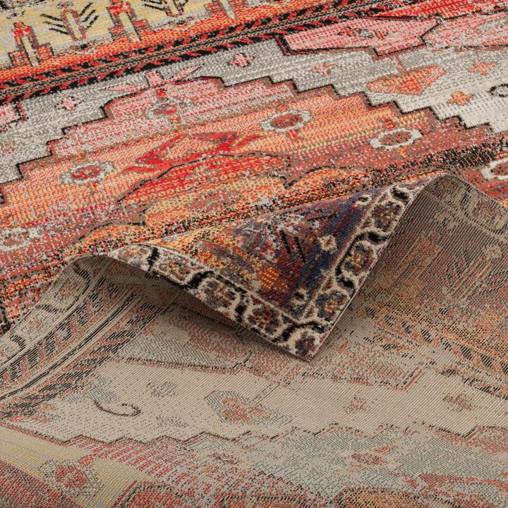 Produktbild Pergamon Kurzflor Designer Teppich Modern Vintage Orient Muster (80 x 150 cm)