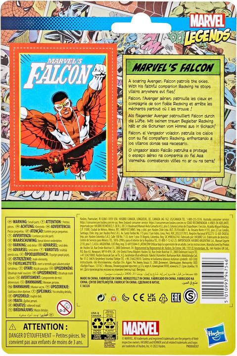 Immagine prodotto Hasbro Marvel Legends Series 9,5 cm grande Retro 375 Collection Marvel's Falcon action figure